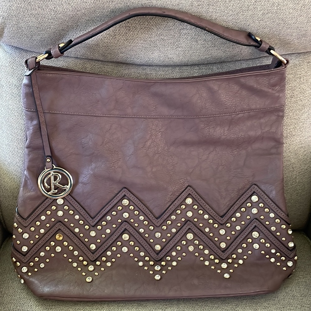 Rimen & Co large vegan leather shoulder bag